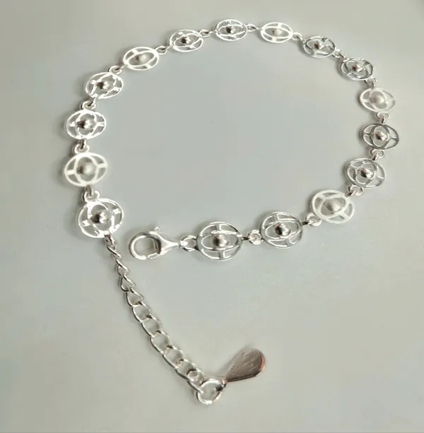 Silver_Geometric_Round_Link_Bracelet