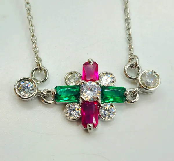 Silver_Multi-Gem_Cross_Pendant