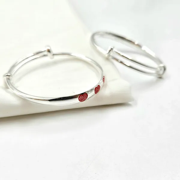 Silver_Baby_Bangles_With_Textured_Red_Enamel_Hearts