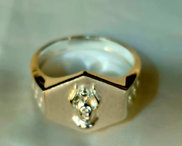 Silver_Stylized_Winged_Figure_Hexagonal_Signet_Ring