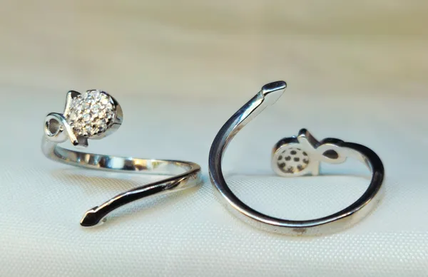 Silver_Crystal_Fish_And_Arrow_Tail_Bypass_Toe_Rings