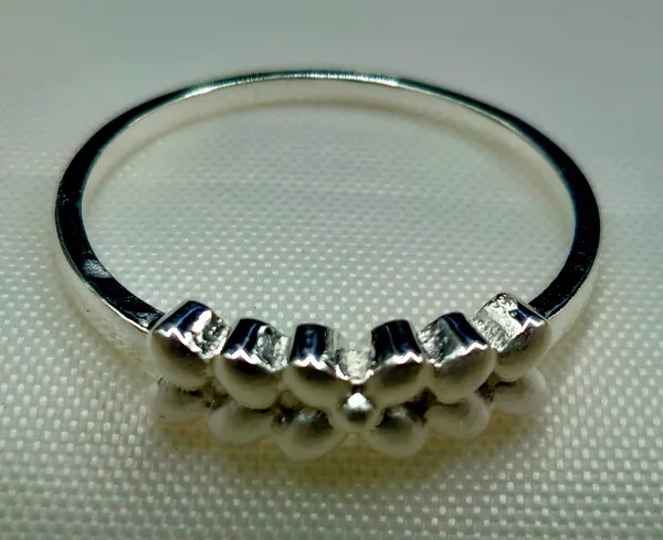 Matte_Silver-Toned_Floral_Trio_Ring