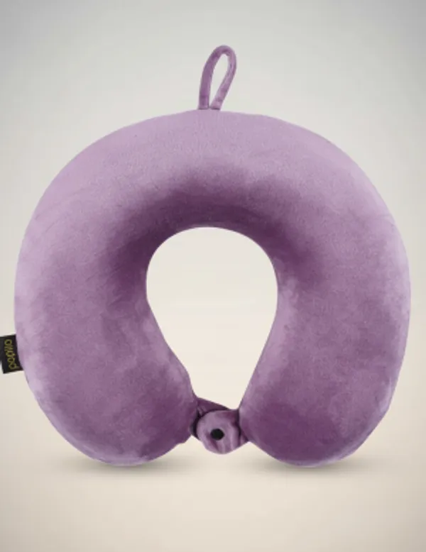 Purple_Memory_Foam_Travel_Pillow_Standard_Flights_And_Long_Car_Rides