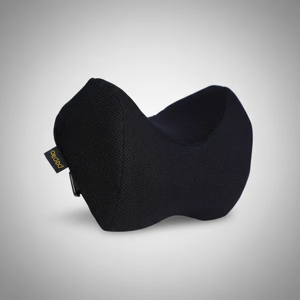 Black_Memory_Foam,_Polyester_Neck_Pillow_Lateral_Support_To_Prevent_Head_Swaying