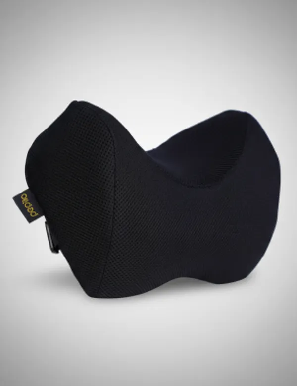Black_Memory_Foam,_Polyester_Neck_Pillow_Lateral_Support_To_Prevent_Head_Swaying