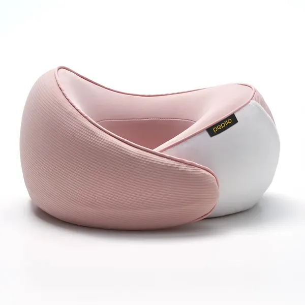 Pink_Memory_Foam_Travel_Pillow_360-Degree_High-Neck_Stabilization