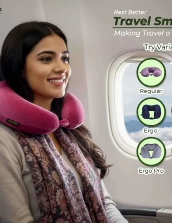 Pink_Memory_Foam_Travel_Pillow_360-Degree_High-Neck_Stabilization