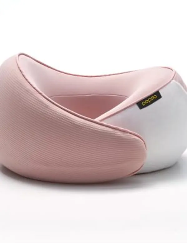 Pink_Memory_Foam_Travel_Pillow_360-Degree_High-Neck_Stabilization