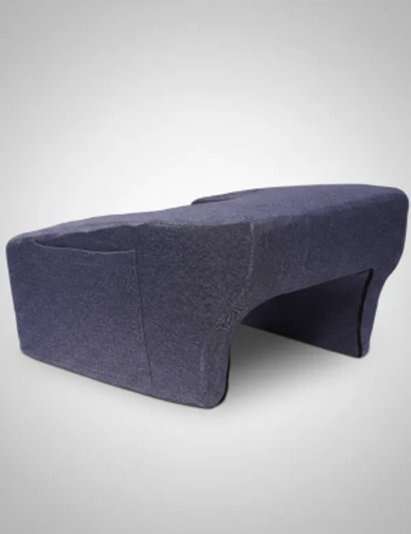 Grey_High_Resilience_HR_Foam_Lap_Desk_Pillow_Working_On_Laptop_From_Bed_Or_Sofa