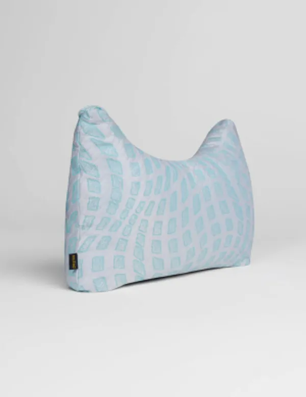 Light_Blue_Shredded_Foam_Hybrid_Pillow_Adjustable_Loft_And_Shoulder_Contouring
