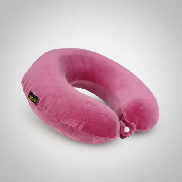 Pink_Memory_Foam_Travel_Pillow_Extra_Cushioning_For_Neck_And_Shoulder_Relief