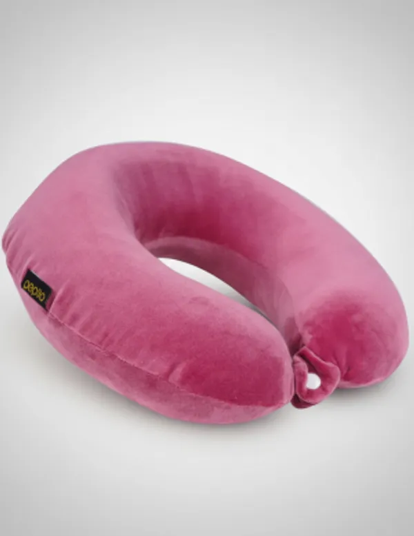 Pink_Memory_Foam_Travel_Pillow_Extra_Cushioning_For_Neck_And_Shoulder_Relief