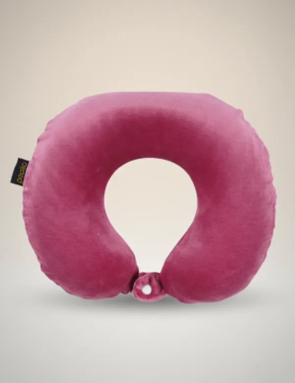 Pink_Memory_Foam_Travel_Pillow_Extra_Cushioning_For_Neck_And_Shoulder_Relief