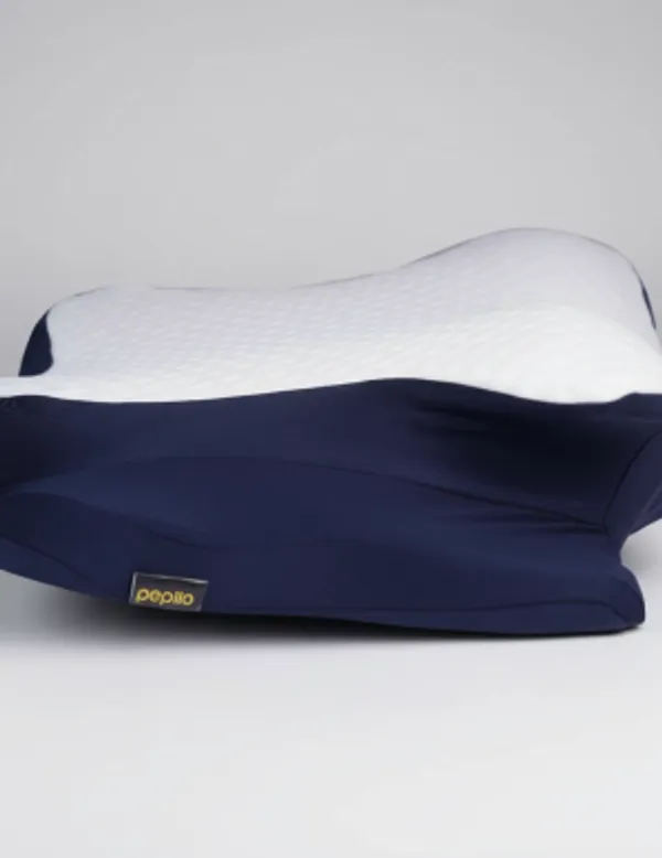 Blue_And_White_Memory_Foam_Cervical_Pillow_Multi-Positional_Sleepers_And_Neck_Contouring