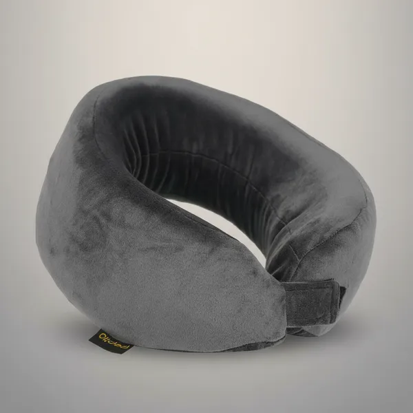 Grey_Memory_Foam_Travel_Pillow_Enhanced_Chin_And_Neck_Support_For_Upright_Sleep