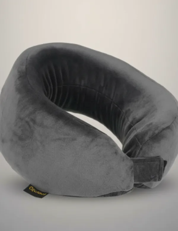 Grey_Memory_Foam_Travel_Pillow_Enhanced_Chin_And_Neck_Support_For_Upright_Sleep
