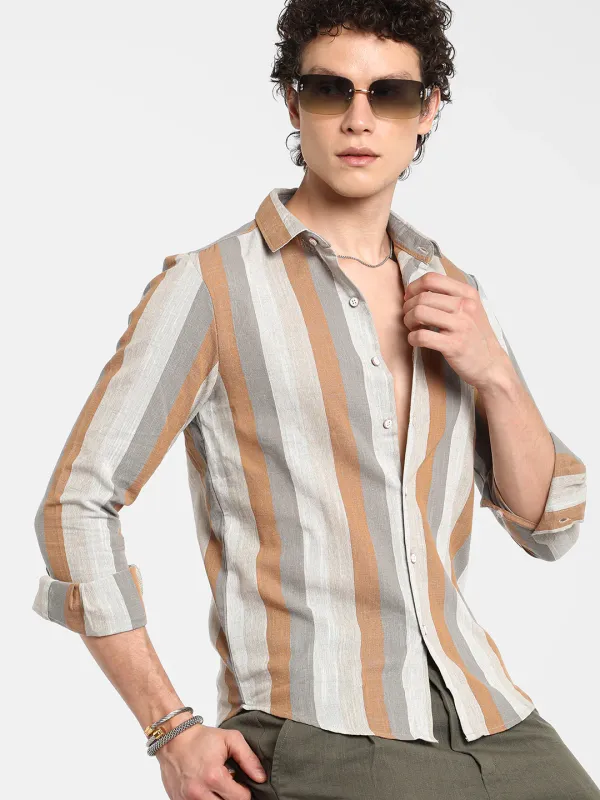 Brown_Block_Striped_Shirt_For_Men