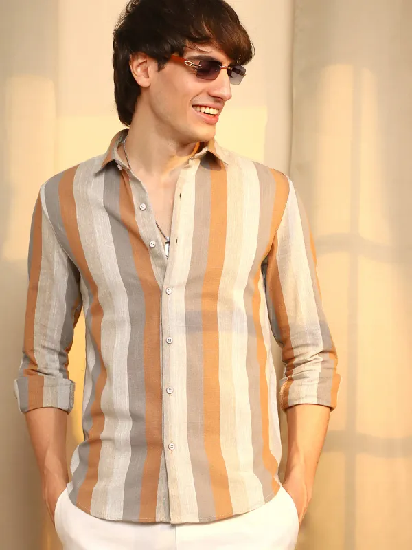 Brown_Block_Striped_Shirt_For_Men