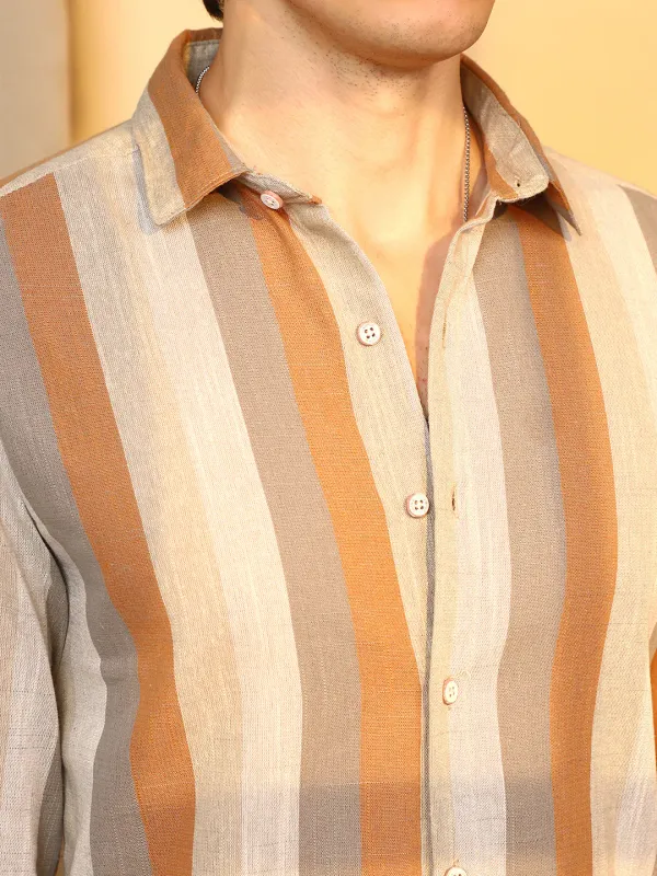Brown_Block_Striped_Shirt_For_Men
