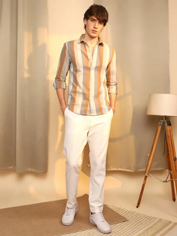 Brown_Block_Striped_Shirt_For_Men