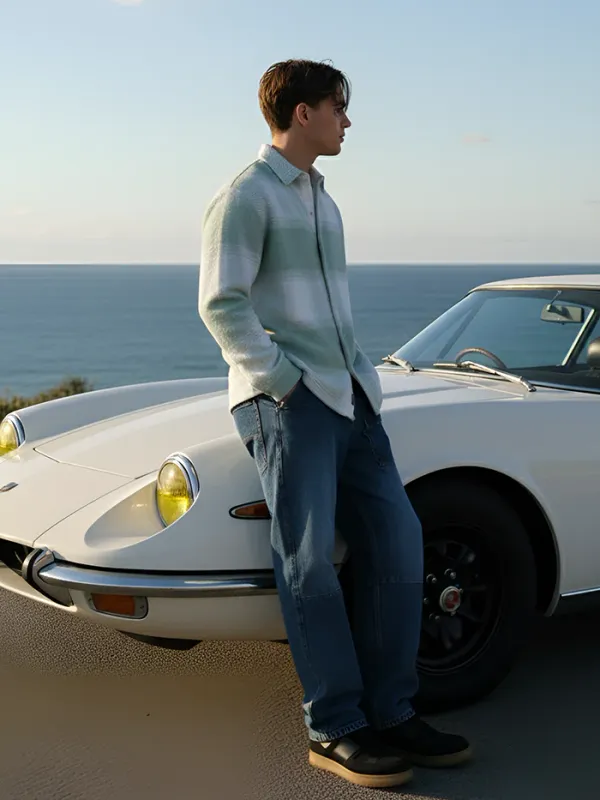 Light_Green_Vignette_Checkered_Oversized_Shirt_For_Men
