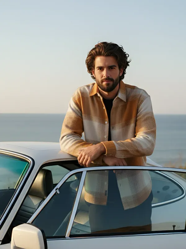 Coffee_&_White_Vignette_Checkered_Oversized_Shirt_For_Men