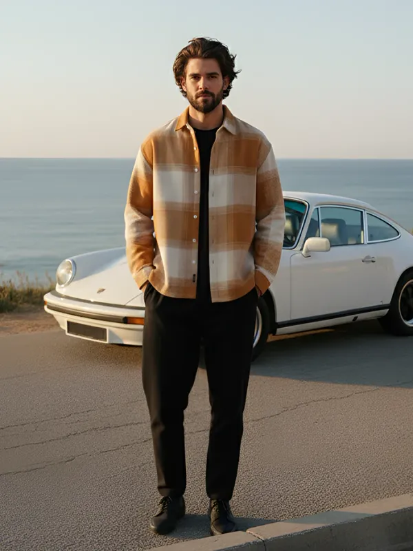 Coffee_&_White_Vignette_Checkered_Oversized_Shirt_For_Men