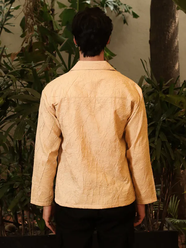 Beige_Wrinked_Korean_Oversized_Shirt_For_Men