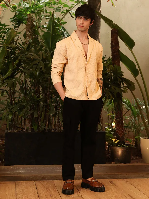 Beige_Wrinked_Korean_Oversized_Shirt_For_Men