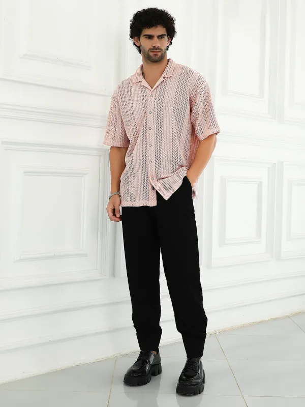 Pink_Ziggy_Knit_Oversized_Shirt_For_Men