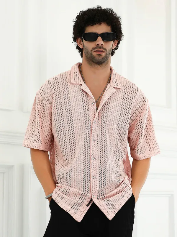 Pink_Ziggy_Knit_Oversized_Shirt_For_Men