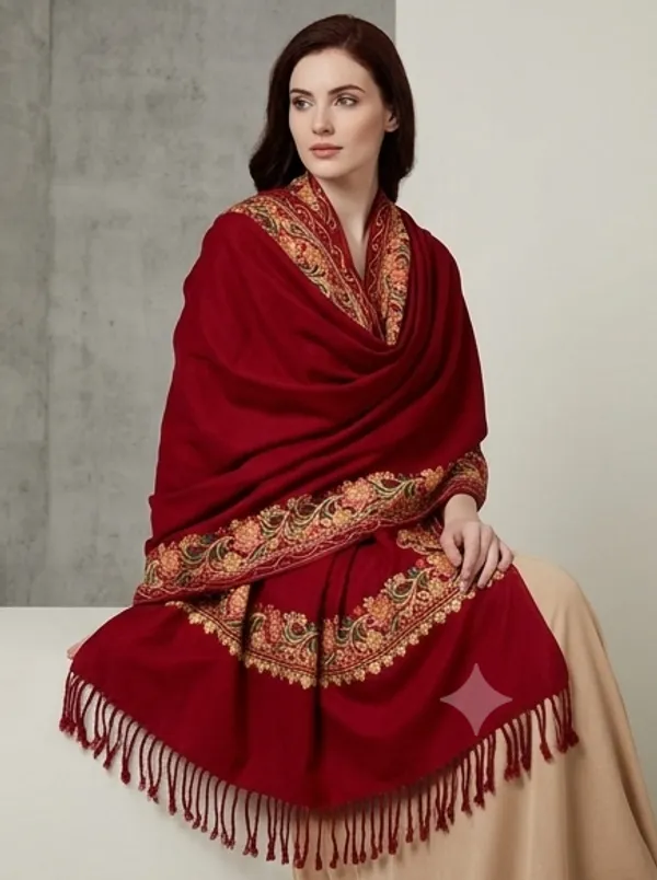 Maroon_Woolen_Shawl_For_Women