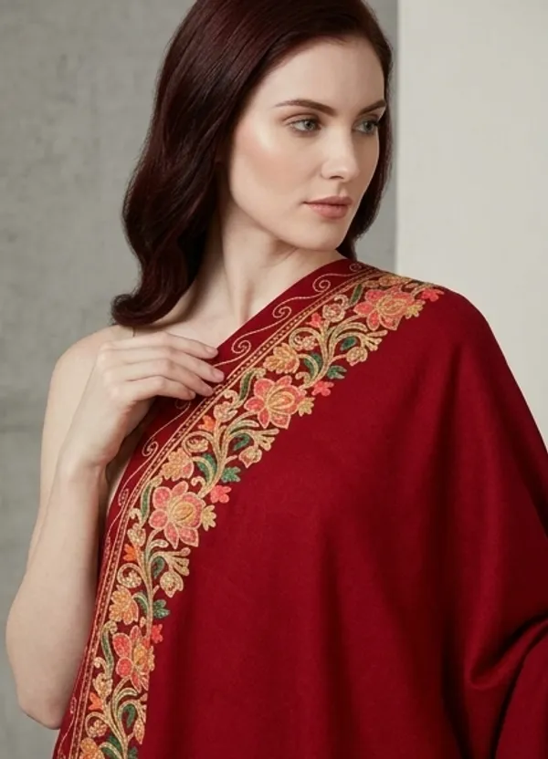 Maroon_Woolen_Shawl_For_Women