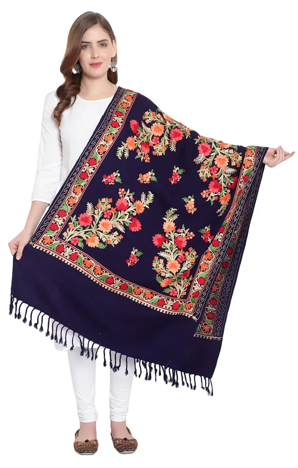 Navy_Blue_Woolen_Shawl_For_Women