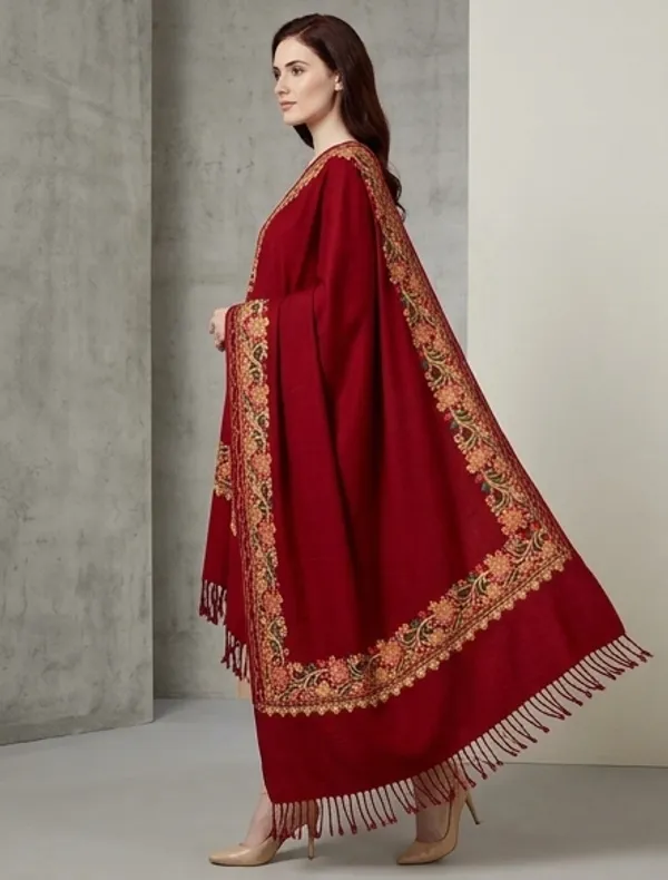 Maroon_Woolen_Shawl_For_Women