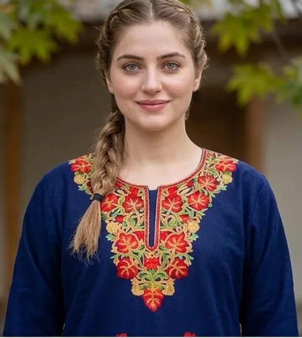 Navy_Blue_Woolen_Phiran_For_Women