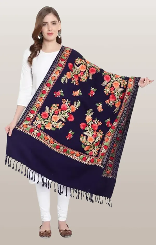 Navy_Blue_Woolen_Shawl_For_Women