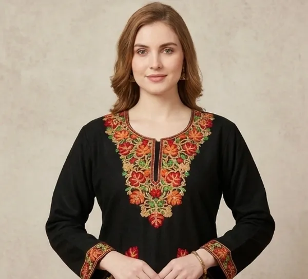 Black_Woolen_Phiran_For_Women