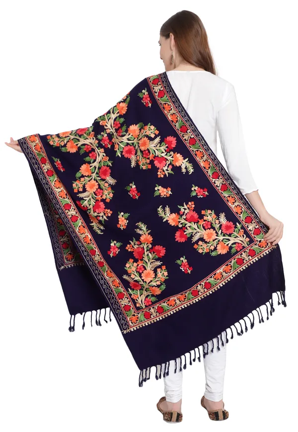 Navy_Blue_Woolen_Shawl_For_Women