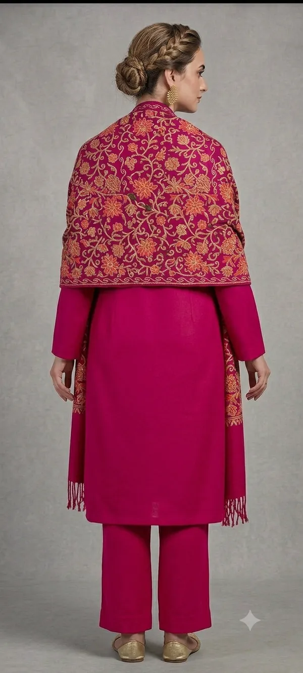 Pink_Woolen_Unstitched_Dress_Material_For_Women
