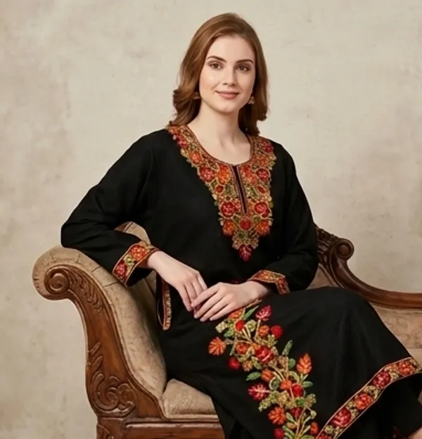 Black_Woolen_Phiran_For_Women