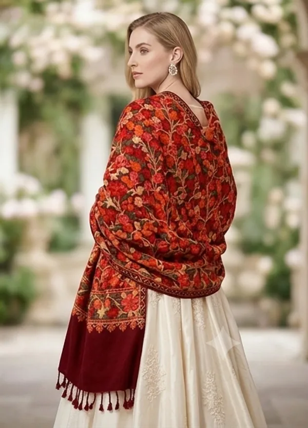 Maroon_Woolen_Shawl_For_Women