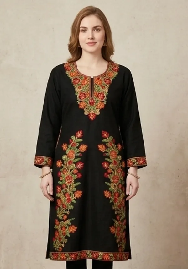 Black_Woolen_Phiran_For_Women