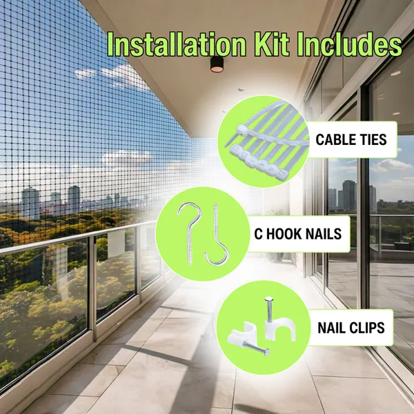 ArmorX_White_Anti-Bird_Net_UV-Stabilized_HDPE_Multi-Filament_Net_with_Installation_Kit_&_Tying_Ropes_Attached