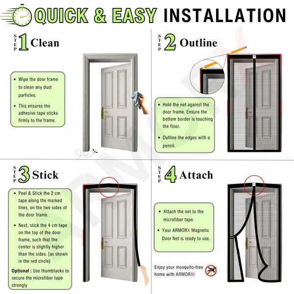 ArmorX_Grey_Classic_Collection_Polyester_Magnetic_Door_Mosquito_Net,_Self_Closing_Magnets_With_Buckle_Strap,_Protection_From_Insects,_Pets_&_Kids_friendly