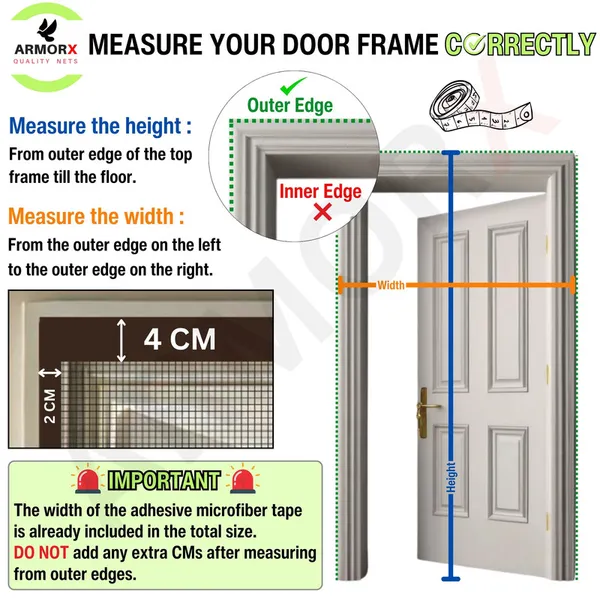 ArmorX_Royal_Grey_Premium_Collection_Magnetic_Mosquito_Net_for_Doors_|_Self_Closing_Magnets_&_Stay-Open_Buckle_Feature_|_Incl._Toran_for_Classy_Look_&_Décor