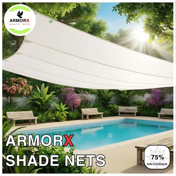 ArmorX_White_Shade_Net/Shade_Cover_for_Garden,_Greenhouse,_Privacy_Fencing_-_UV_Stabilized_75%_Sun_Block_with_Eyelets_Attached_for_Easy_Installation