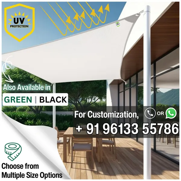 ArmorX_White_Shade_Net/Shade_Cover_for_Garden,_Greenhouse,_Privacy_Fencing_-_UV_Stabilized_75%_Sun_Block_with_Eyelets_Attached_for_Easy_Installation