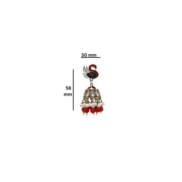 Marron_Elegant_Kundan_Gold-Plated_Jhumka_Earrings