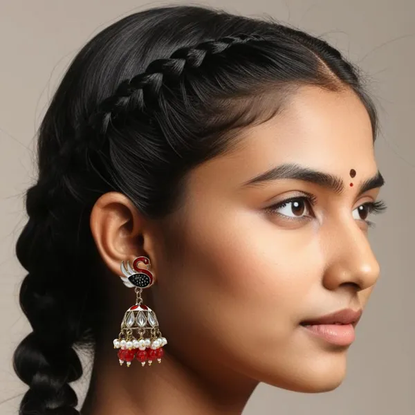 Marron_Elegant_Kundan_Gold-Plated_Jhumka_Earrings